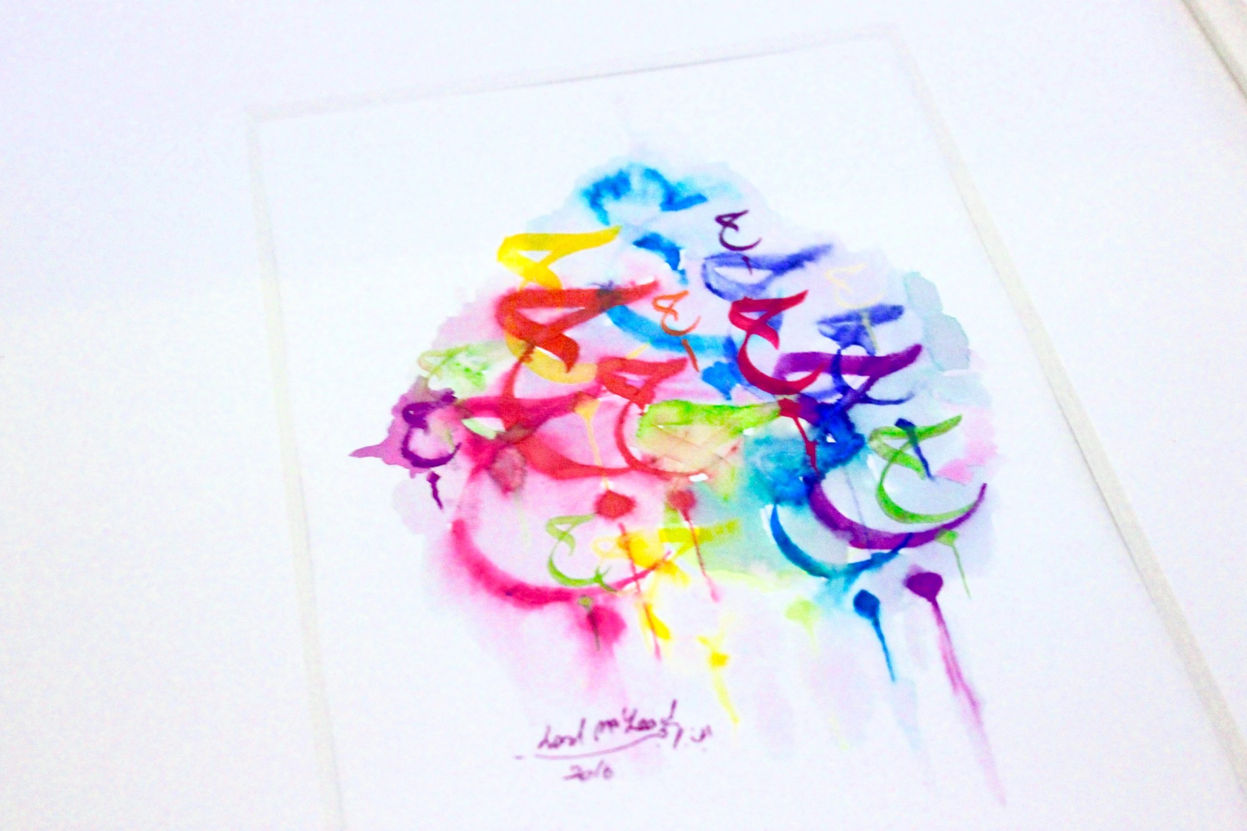 Love Actually calligraphy artwork